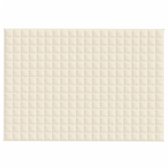Vidaxl verzwaringsdeken 140x200 cm 10 kg stof lichtcrèmekleurig