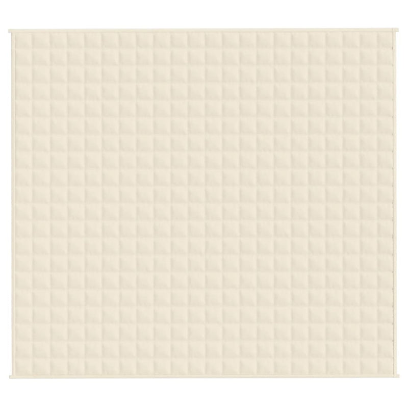 Load image into Gallery viewer, Vidaxl verzwaringsdeken 200x220 cm 9 kg stof lichtcrèmekleurig
