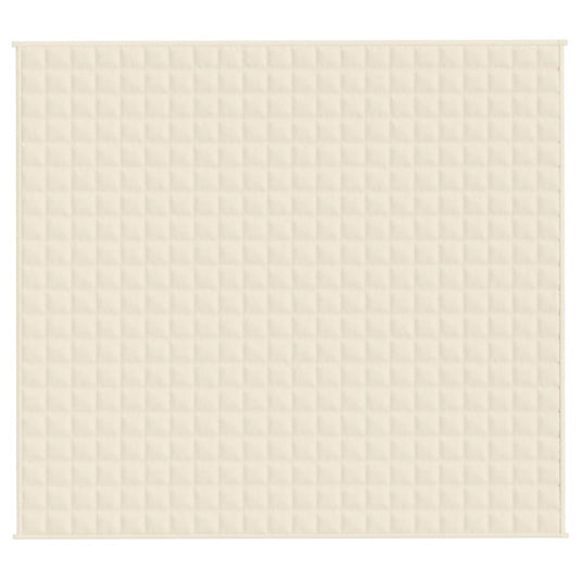 Vidaxl verzwaringsdeken 200x220 cm 9 kg stof lichtcrèmekleurig