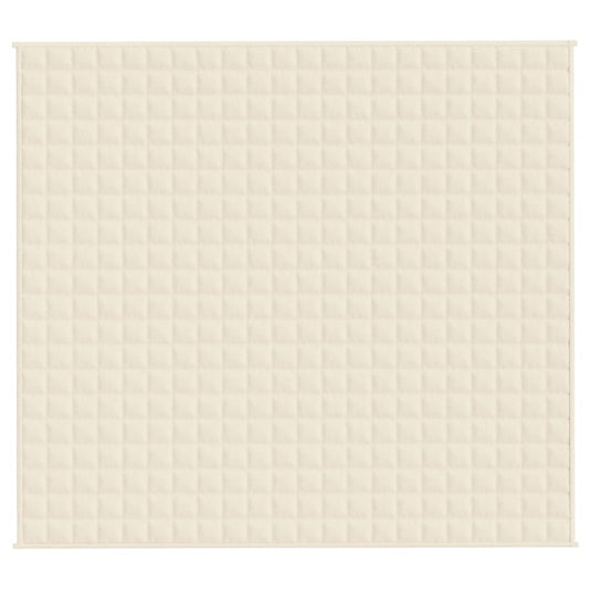 Vidaxl verzwaringsdeken 200x230 cm 9 kg stof lichtcrèmekleurig