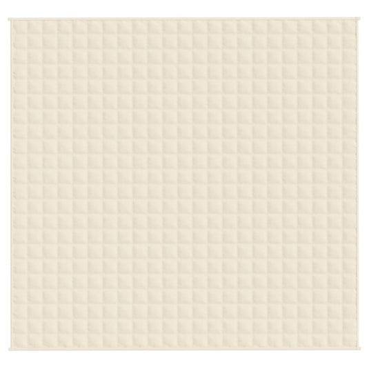 Vidaxl verzwaringsdeken 220x230 cm 11 kg stof lichtcrèmekleurig