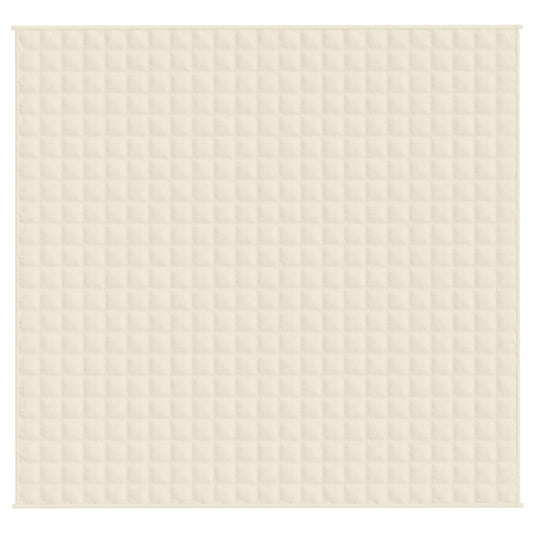 Vidaxl verzwaringsdeken 220x230 cm 15 kg stof lichtcrèmekleurig