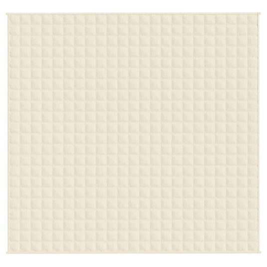 Vidaxl verzwaringsdeken 220x240 cm 15 kg stof lichtcrèmekleurig