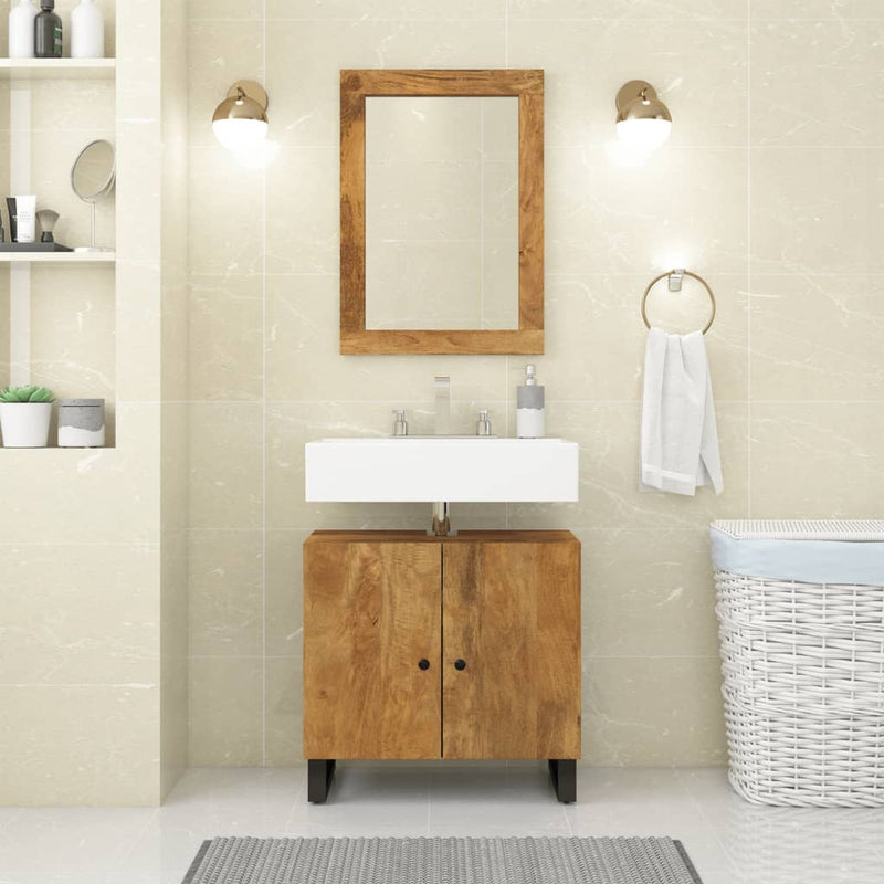 Load image into Gallery viewer, Vidaxl spiegel 70x50 cm massief mangohout en glas

