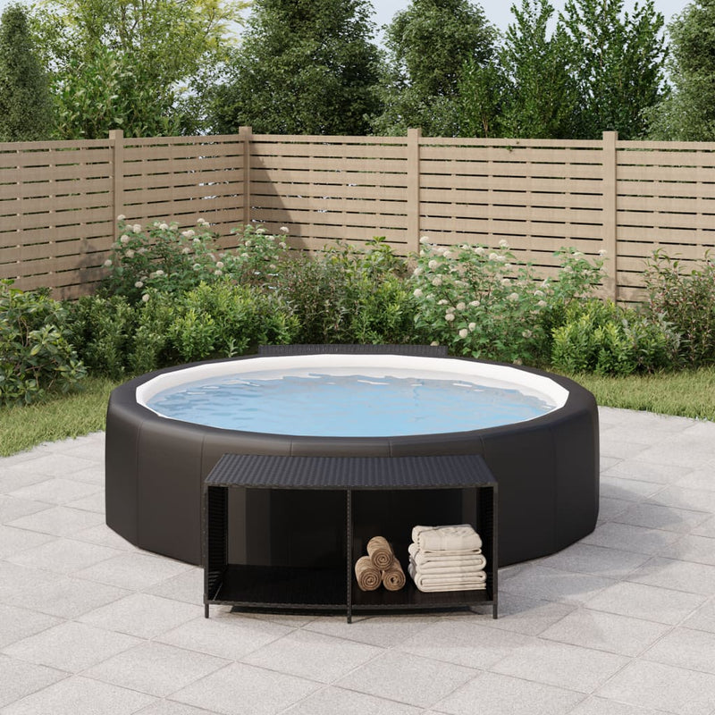 Load image into Gallery viewer, Vidaxl opbergschappen 2 st poly rattan zwart
