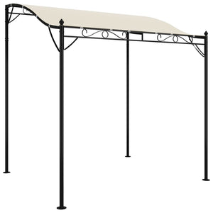 VidaXL Luifel 2x2,3 m 180 g m² stof en staal crèmekleurig