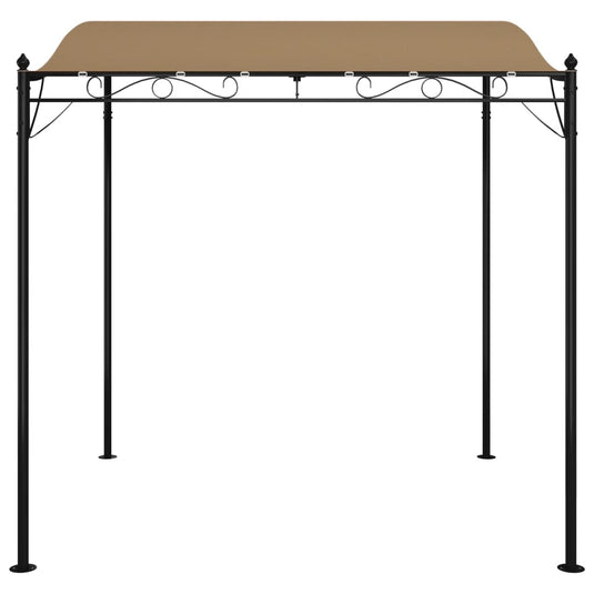 VidaXL Luifel 2x2,3 m 180 g m² stof en staal taupe