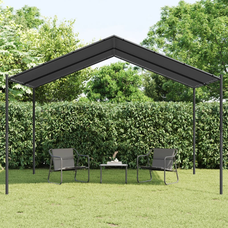 Load image into Gallery viewer, Vidaxl tuinpaviljoen 4x4 m staal en stof antracietkleurig

