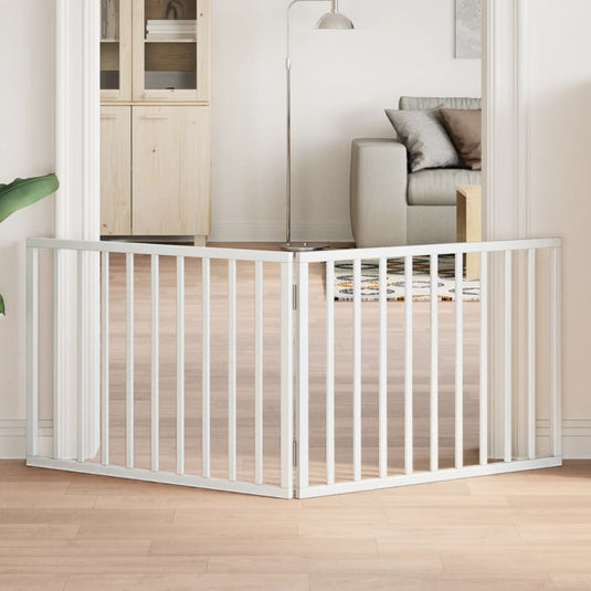 Vidaxl hondenhek opvouwbaar 2 panelen wit 160 cm populierenhout