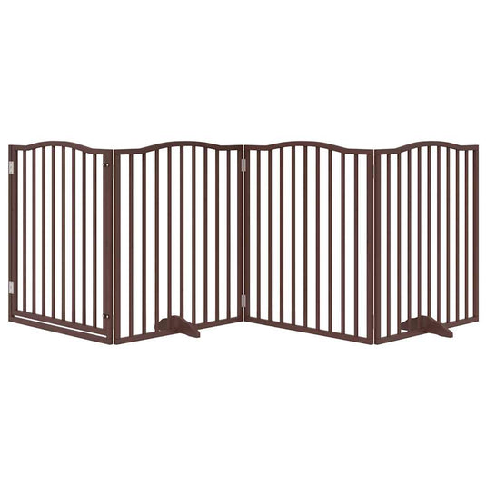 Vidaxl hondenhek inklapbaar 4 panelen 320cm populierenhout bruin eiken