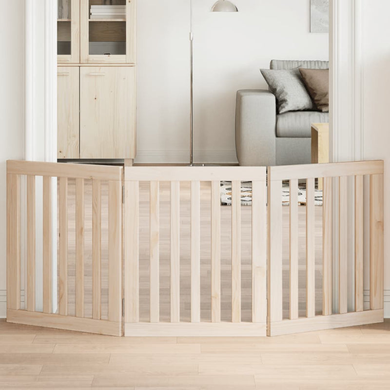 Load image into Gallery viewer, Vidaxl hondenhek opvouwbaar 3 panelen 150 cm populierenhout
