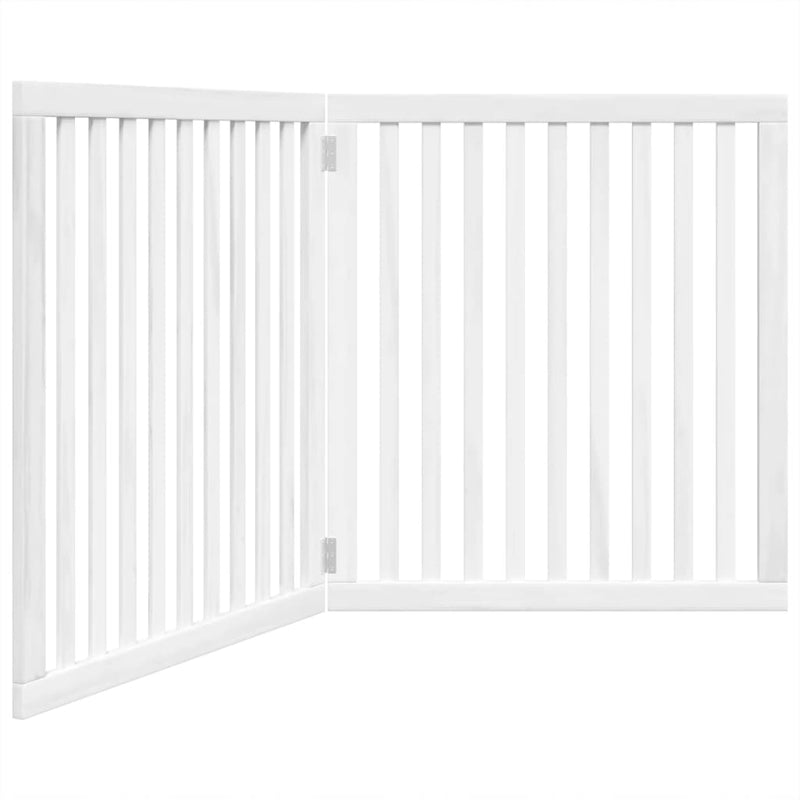 Load image into Gallery viewer, Vidaxl hondenhek inklapbaar 2 panelen 160 cm populierenhout wit
