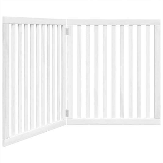 Vidaxl hondenhek inklapbaar 2 panelen 160 cm populierenhout wit