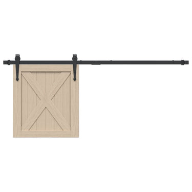 Vidaxl ophangset voor minischuifdeur 122 cm koolstofstaal zwart