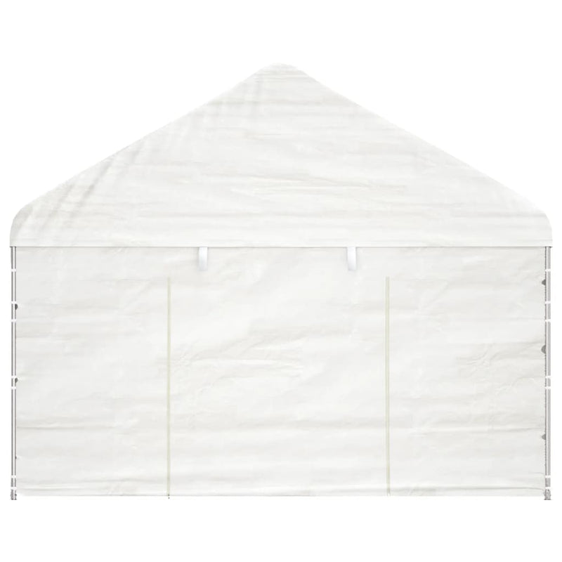 Load image into Gallery viewer, Vidaxl prieel met dak 4,08x2,23x3,22 m polyetheen wit
