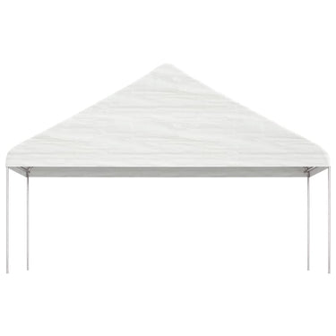 Vidaxl prieel met dak 5,88x2,23x3,75 m polyetheen wit