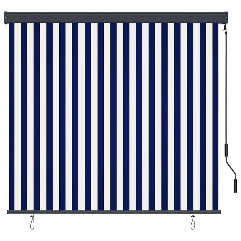 Afbeelding laden in galerijviewer, Vidaxl rolgordijn blauw en wit 180 x 250 cm stof en aluminium
