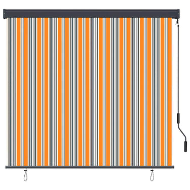 Vidaxl rolgordijn geel en blauw 180 x 250 cm stof en aluminium
