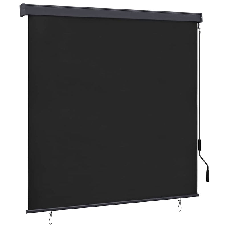 Afbeelding laden in galerijviewer, Vidaxl rolgordijn gestreept antraciet 180 x 250 cm stof en aluminium
