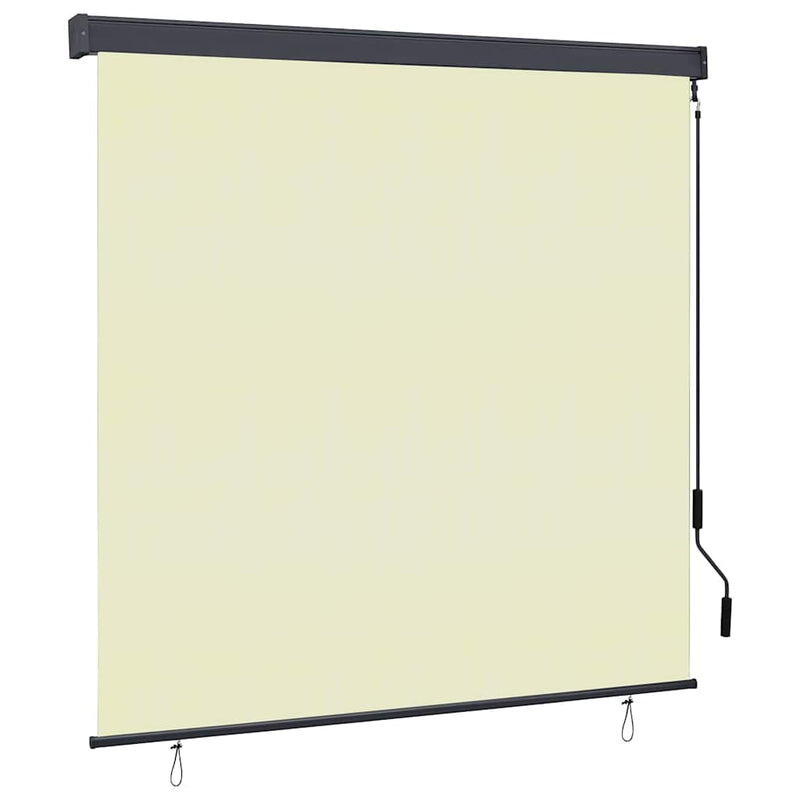 Afbeelding laden in galerijviewer, Vidaxl rolgordijn met gordijnen crème 180 x 250 cm stof en aluminium
