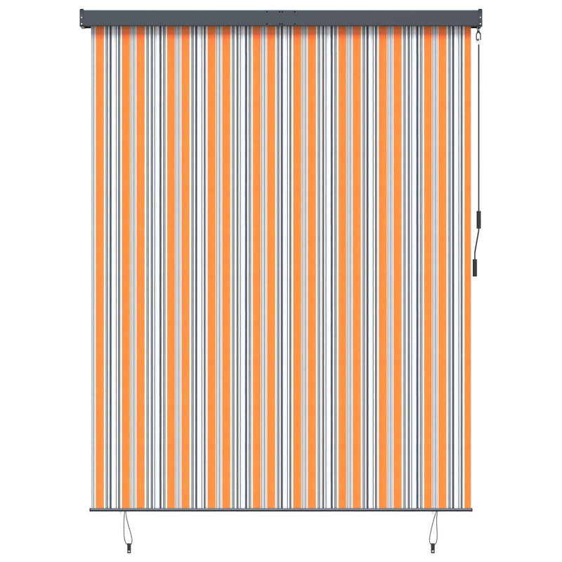 Afbeelding laden in galerijviewer, Vidaxl rolgordijn geel en blauw 200 x 250 cm stof en aluminium
