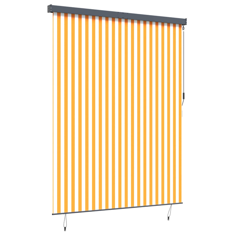 Load image into Gallery viewer, Vidaxl rolgordijn wit en oranje 200 x 250 cm stof en aluminium
