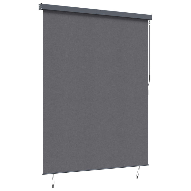 Load image into Gallery viewer, Vidaxl rolgordijn gestreept antraciet 200 x 250 cm stof en aluminium
