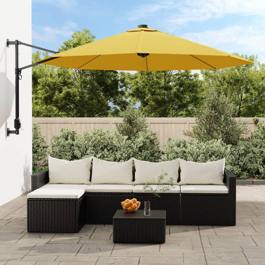 Vidaxl wandparasol 290 cm geel