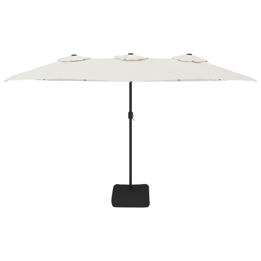VidaXL Parasol dubbel 449x245 cm zandwit