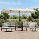 Vidaxl parasol dubbel 449x265 cm zandwit