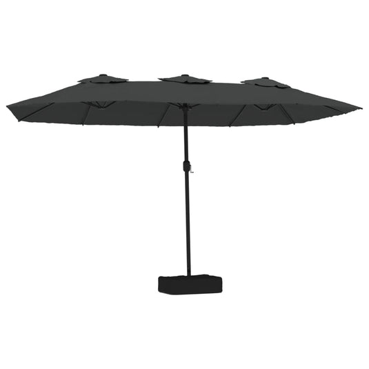 VidaXL Parasol dubbel 449x245 cm antracietkleurig