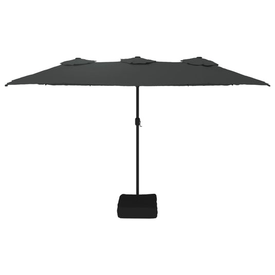VidaXL Parasol dubbel 449x245 cm antracietkleurig