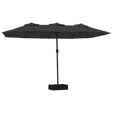 Vidaxl parasol dubbel dak 449x265 cm zwart