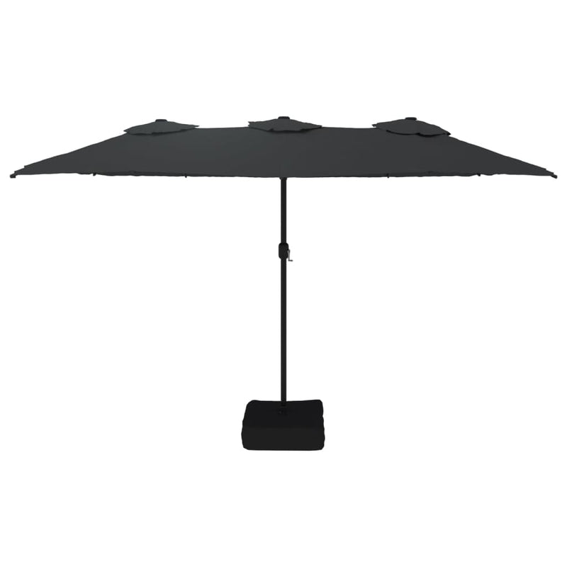 Load image into Gallery viewer, VidaXL Parasol dubbel dak 449x245 cm zwart
