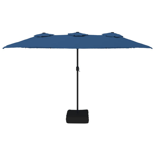 VidaXL Parasol dubbel dak 449x245 cm azuurblauw