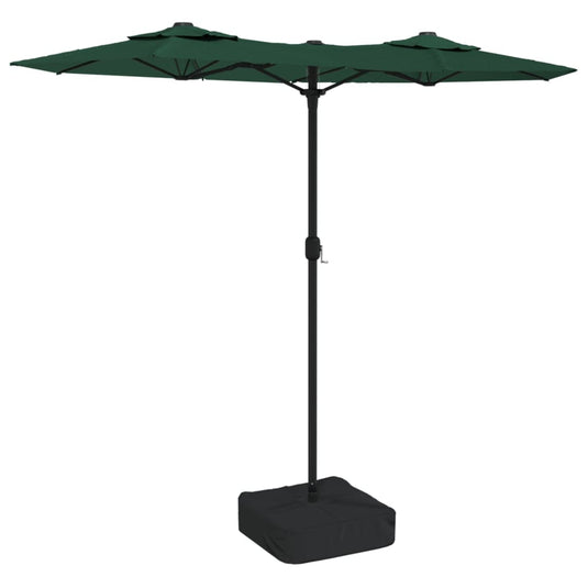 Vidaxl parasol dubbel dak 316x145 cm groen