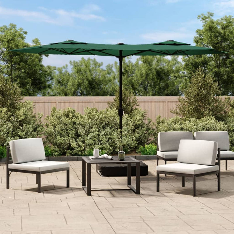 Load image into Gallery viewer, Vidaxl parasol dubbel dak 316x145 cm groen
