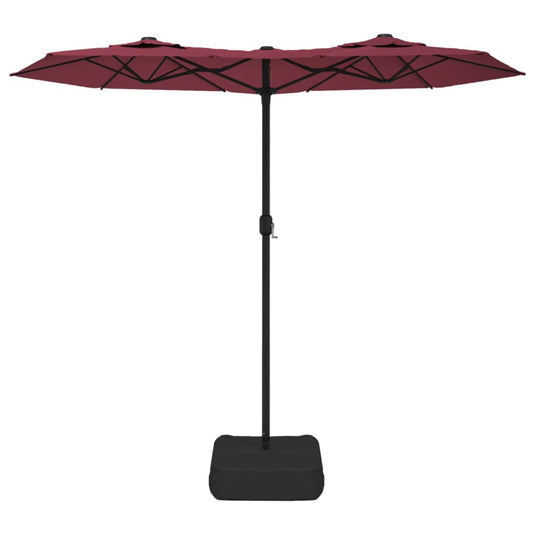 VidaXL Parasol dubbel 316x240 cm bordeauxrood