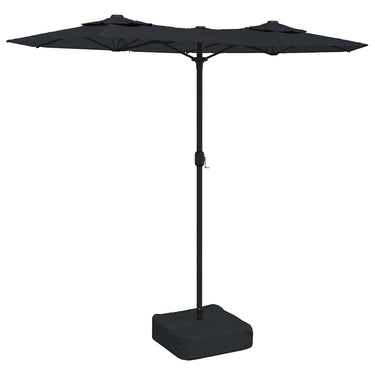 Vidaxl parasol dubbel dak 316x145 cm zwart