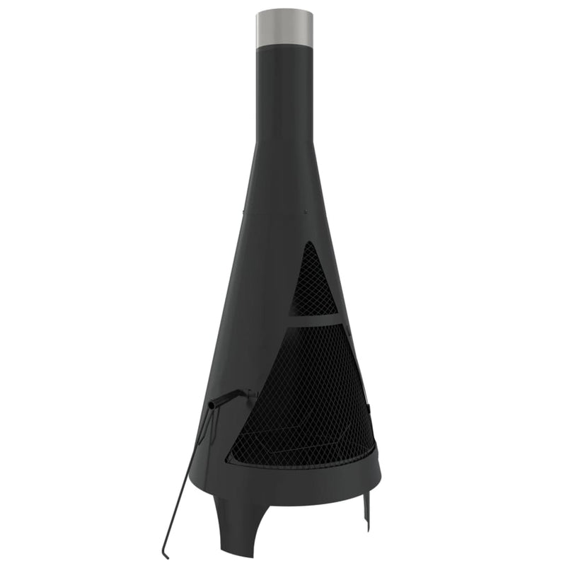 Load image into Gallery viewer, VidaXL Tuinkachel met pook 45x45x122 cm staal
