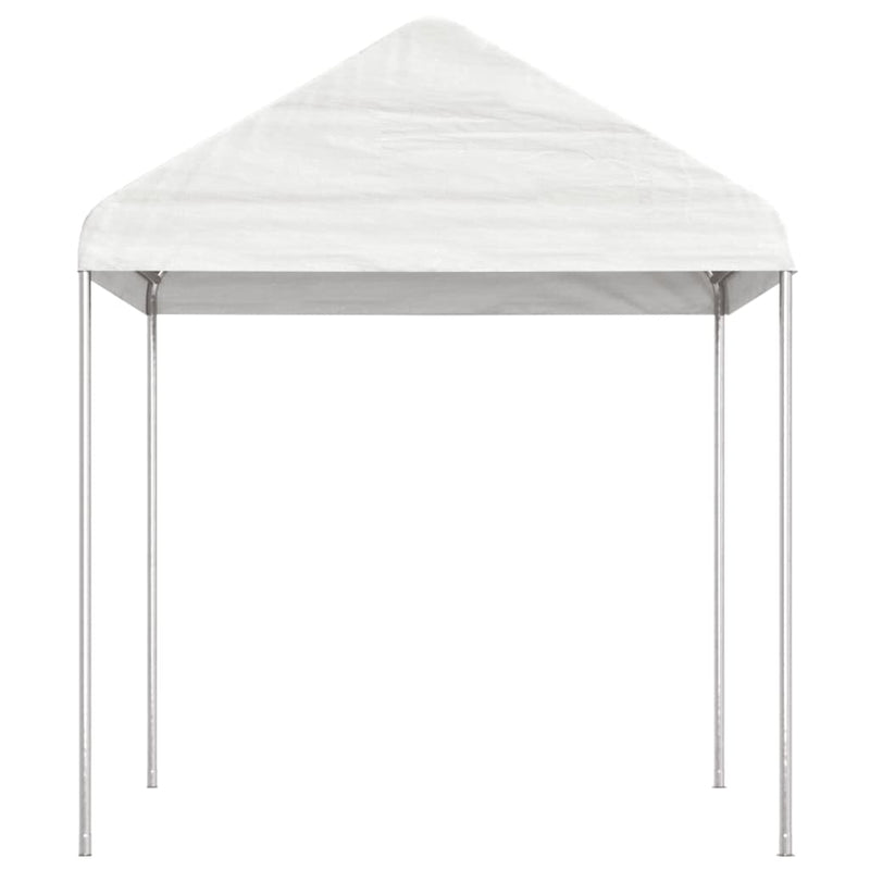 Load image into Gallery viewer, VidaXL Prieel met dak 13,38x2,28x2,69 m polyetheen wit
