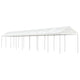 VidaXL Prieel met dak 17,84x2,28x2,69 m polyetheen wit