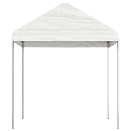 VidaXL Prieel met dak 17,84x2,28x2,69 m polyetheen wit