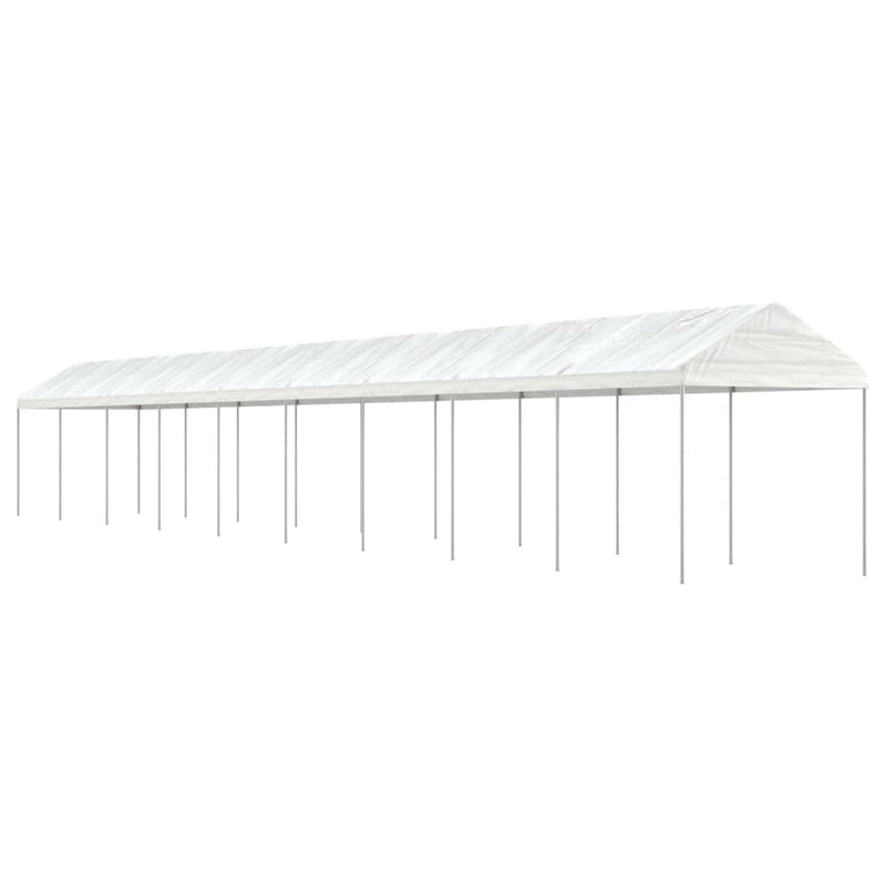 Load image into Gallery viewer, VidaXL Prieel met dak 20,07x2,28x2,69 m polyetheen wit
