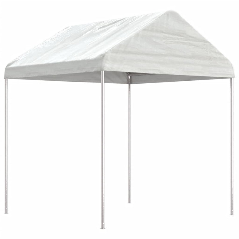 Load image into Gallery viewer, VidaXL Prieel met dak 20,07x2,28x2,69 m polyetheen wit
