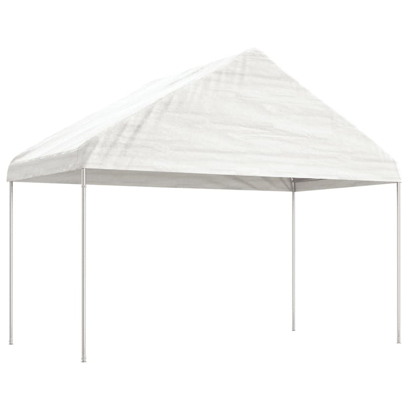 Load image into Gallery viewer, VidaXL Prieel met dak 6,69x4,08x3,22 m polyetheen wit
