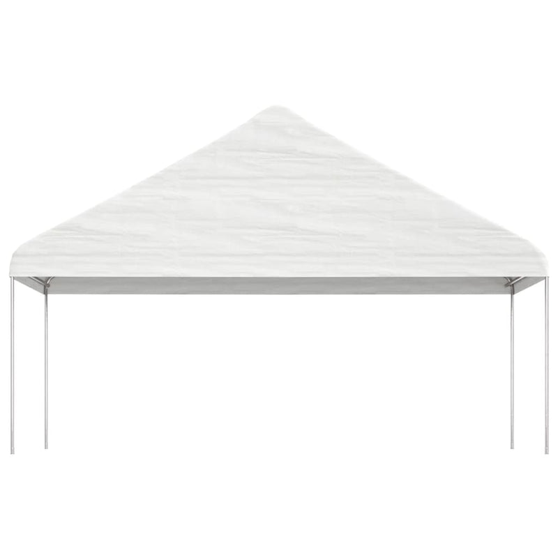 Load image into Gallery viewer, VidaXL Prieel met dak 6,69x5,88x3,75 m polyetheen wit
