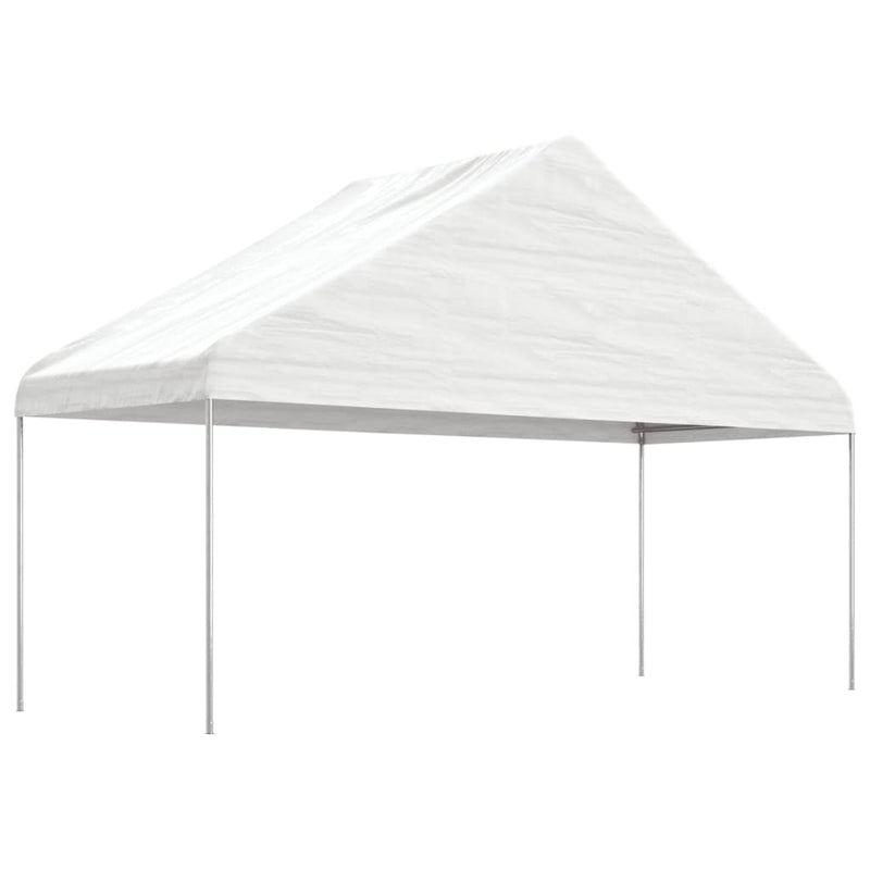 Load image into Gallery viewer, VidaXL Prieel met dak 8,92x5,88x3,75 m polyetheen wit
