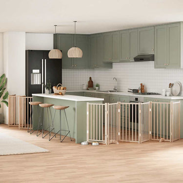 Vidaxl hondenhek inklapbaar met deur 12 panelen 600 cm populierenhout