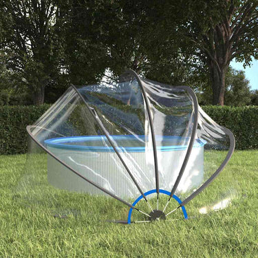 Vidaxl zwembadoverkapping rond 406x203 cm pvc